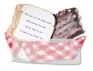 red & white basket - ribs